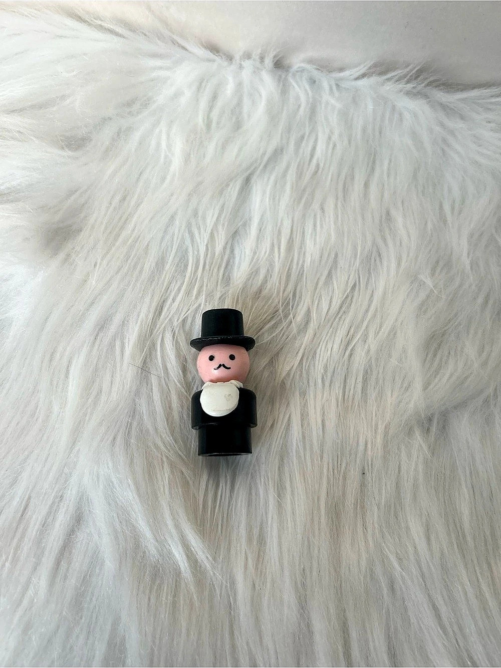 Fisher-Price Little People Mayor / Tuxedo Man Figure Black & Pink Decorative